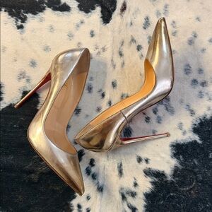 Christian Louboutin Metallic Gold Heels